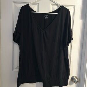 Lane Bryant Women’s 22/24‎ Black VNeck Shirt